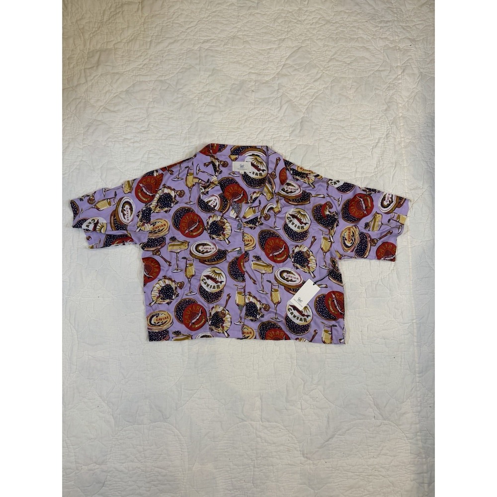 Print Fresh EcoSatin Wildest Dreams Pajamas Set in Champagne & Caviar Lavender S - Picture 11 of 11